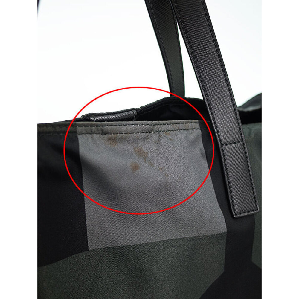 Prada Tote Shoulder Bag slate gray Camouflage saffiano leather - Picture 5 of 9